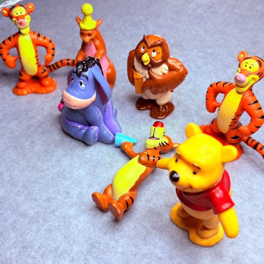 Disney Winnie the Pooh Friends PVC Figure Lot Tigger Eeyore Owl Kanga Roo Toy - Picture 2 of 3